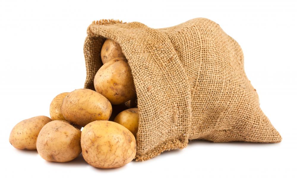 A bag of potatoes, a tuber.