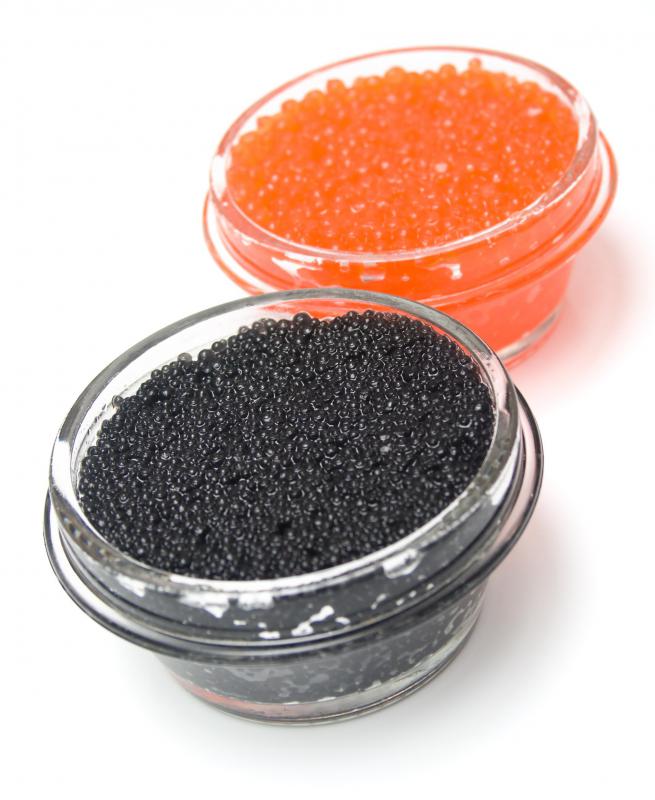 Sturgeon eggs are used for caviar.