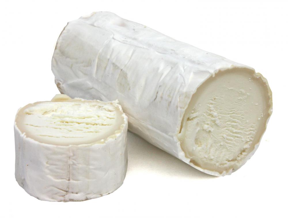 Cheese made with goat milk.