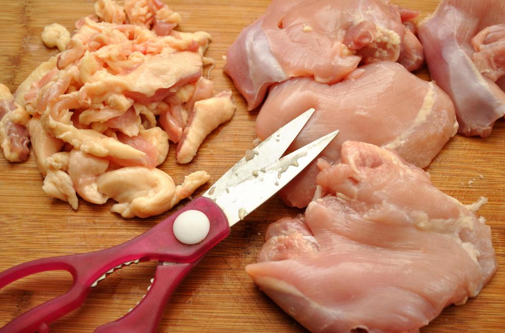 Raw chicken may increase a dog's risk of contracting salmonella.