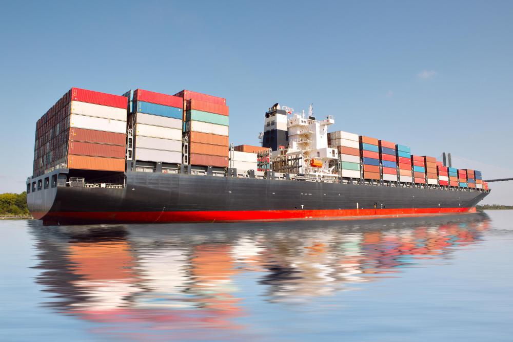 Containers that fall off ships can contribute to marine pollution.