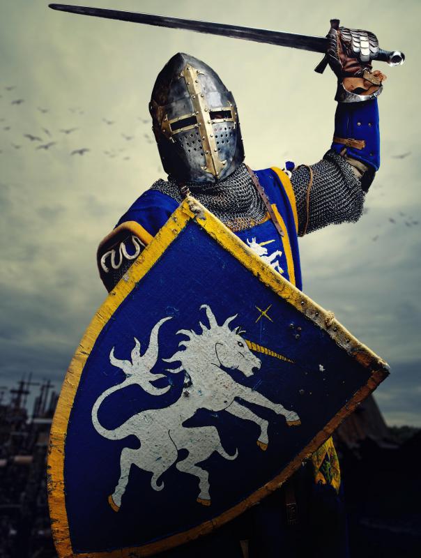 Upper ranking knights rode destriers.