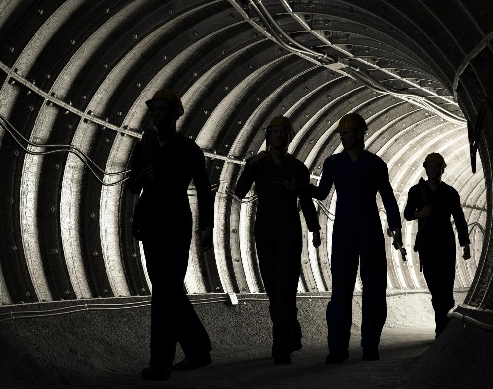Acidic water often leaks out of mines, creating an environmental problem.