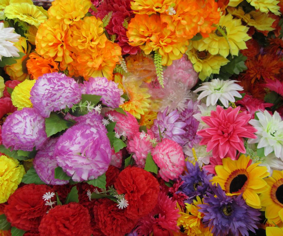 Carmine may be used to make artificial flowers.