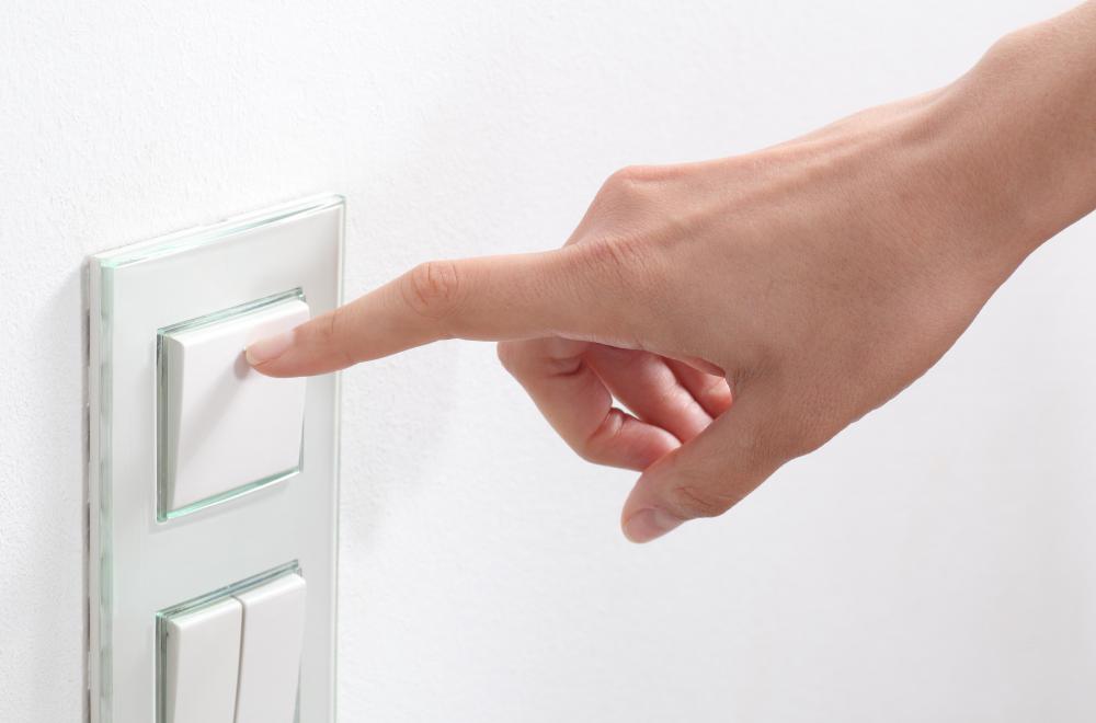A simple way to cut home energy consumption is to turn out lights in rooms when they are empty.