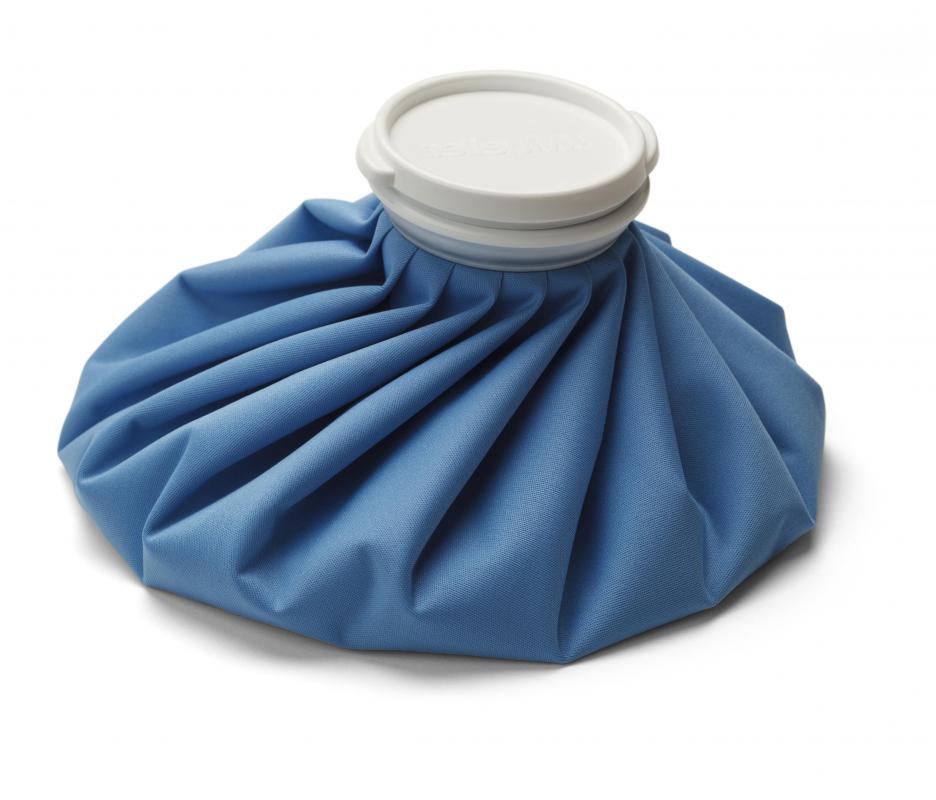 Applying an ice pack may help relieve swelling around a bee sting.
