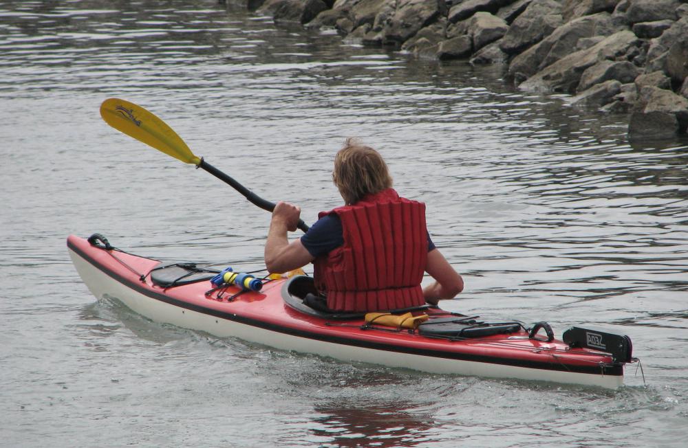 The sport of canyoning can involve riding in kayaks.