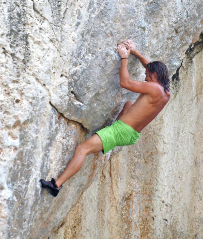 The badlands offers excellent rock climbing opportunities.