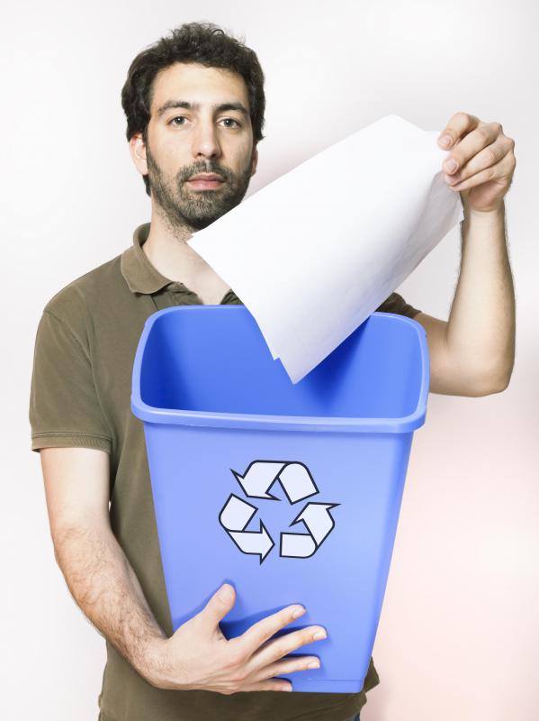 Paper can usually be recycled, which allows consumers to help the environment by eliminating waste.