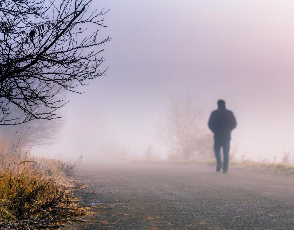 Care should be taken when driving or walking in foggy conditions.