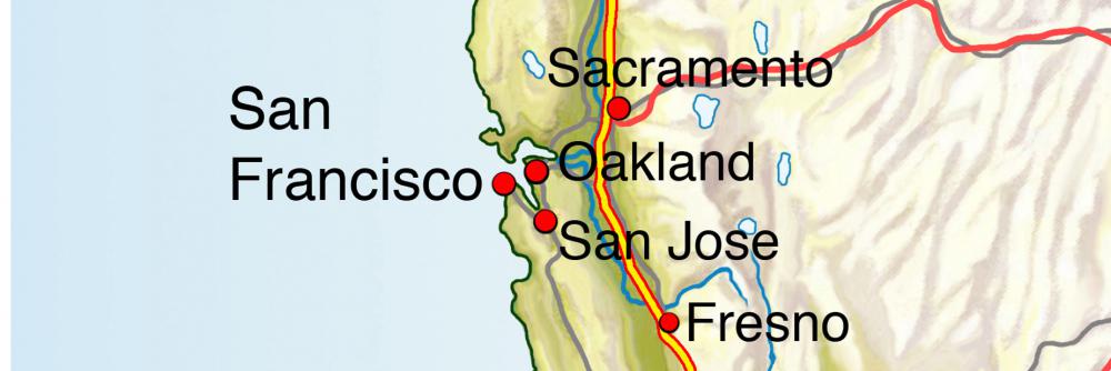 San Francisco is surrounded by three bodies of water.