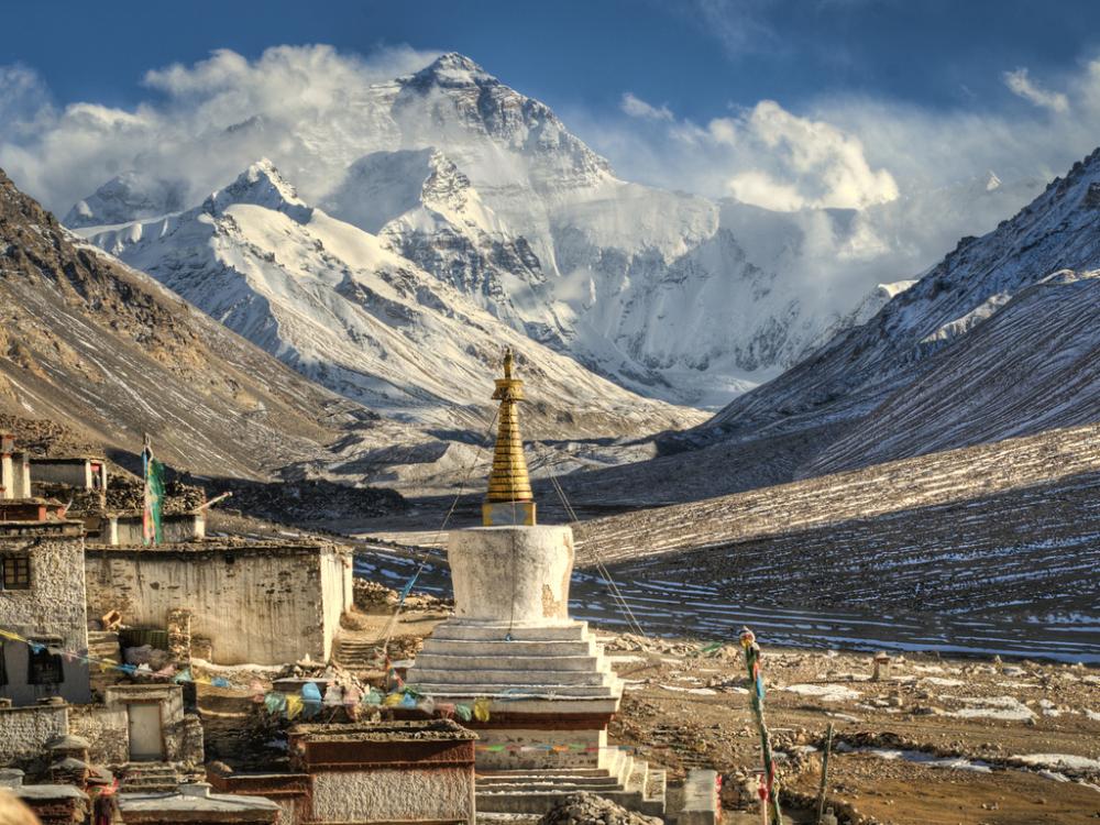 Mount Everest is so tall that it sits in the jet stream.