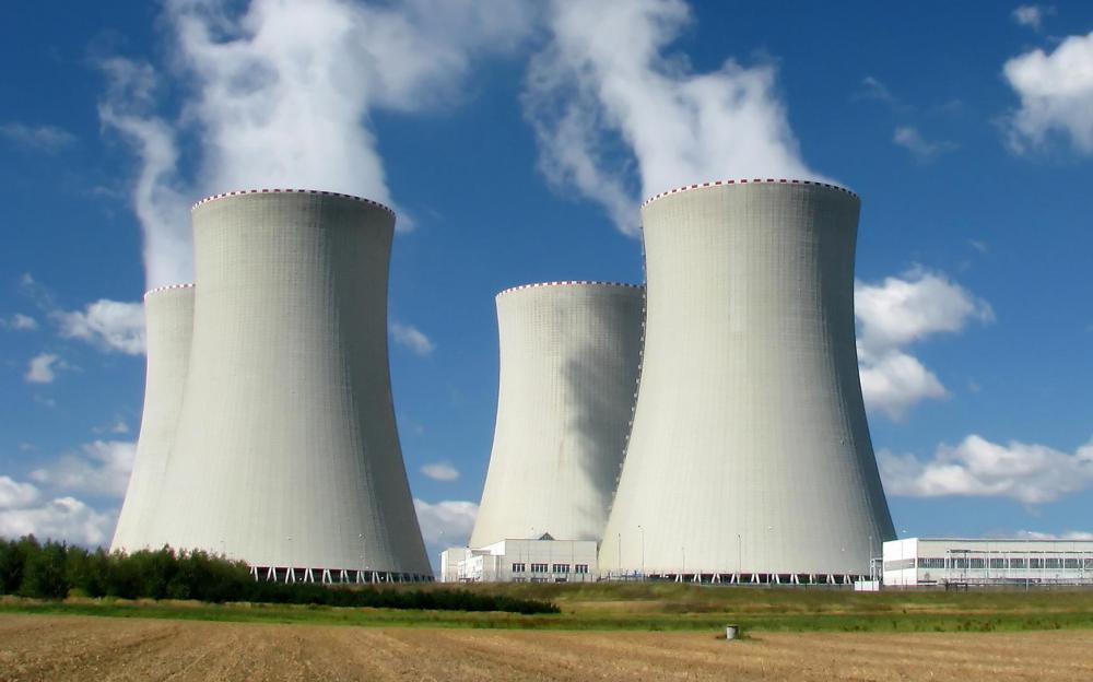 A nuclear power plant.