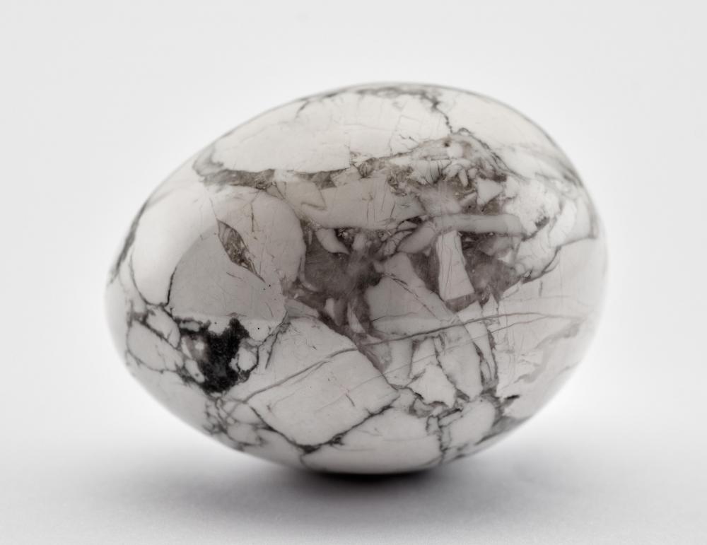 Howlite is naturally white with black stripes.