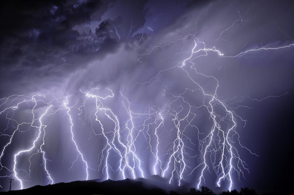 Hail may form during severe thunderstorms.