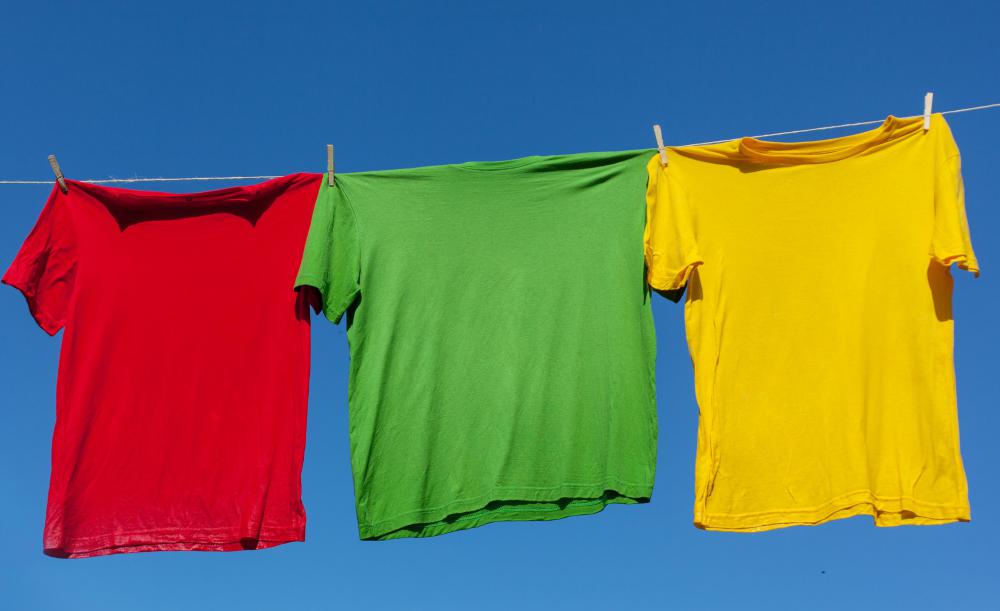 Drying clothes outside can reduce the chance of mold growing.