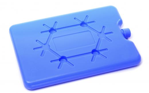 Plastic ice packs can be made from recycled materials.