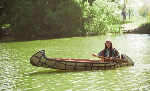 Native American groups used small vessels, such as canoes, to trade along the small rivers and streams that feed into larger river systems.