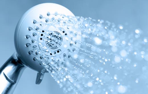 Specialized shower heads are designed to use less water.