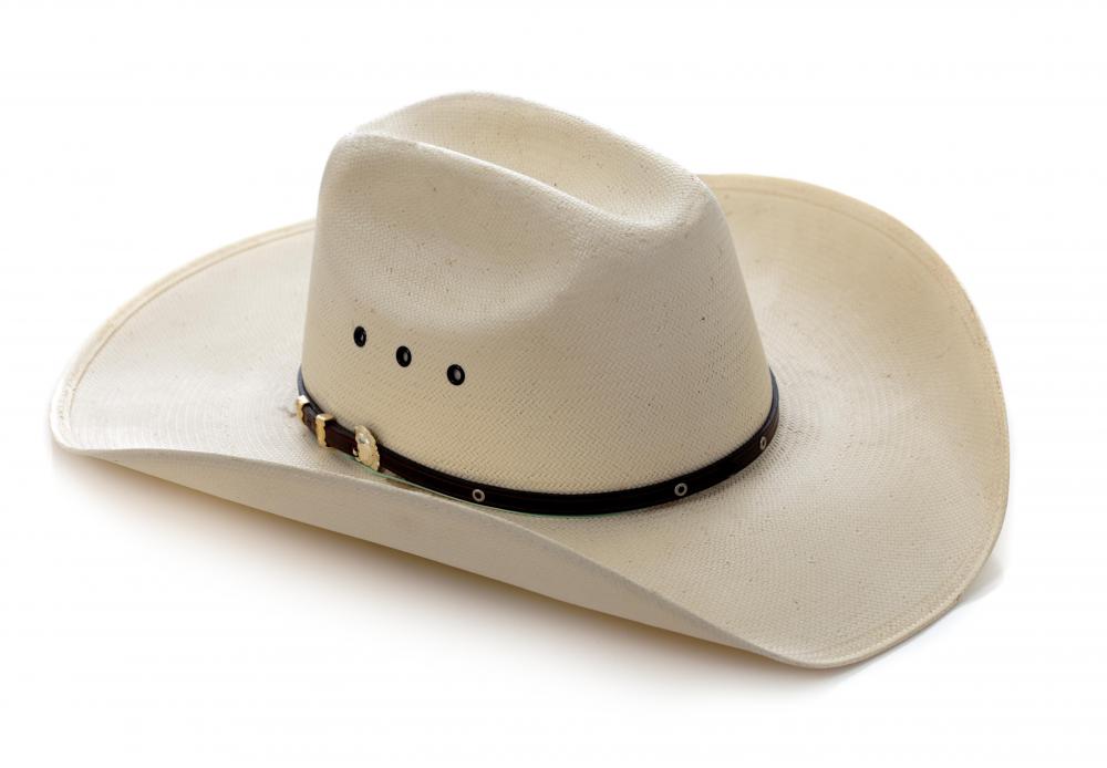 A cowboy hat, like those worn by people riding broncos.
