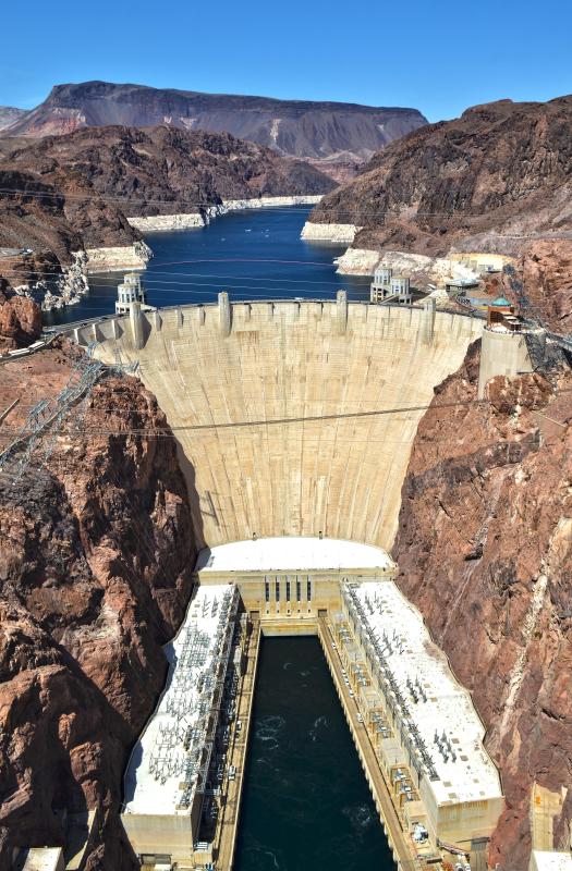 A hydroelectric plant is a form of sustainable intrastructure.