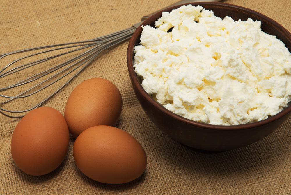 Eggs and cheese are included in the raw food diet for dogs.