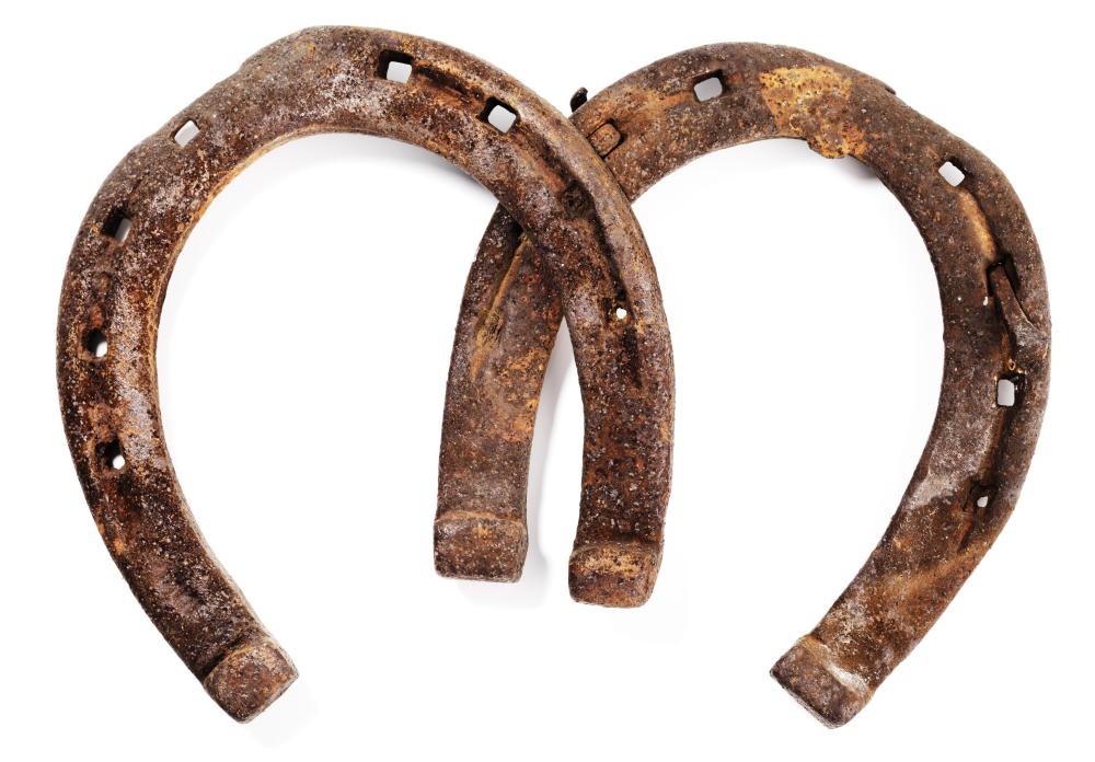 Iron and titanium are the most common metals used to make a horseshoe.
