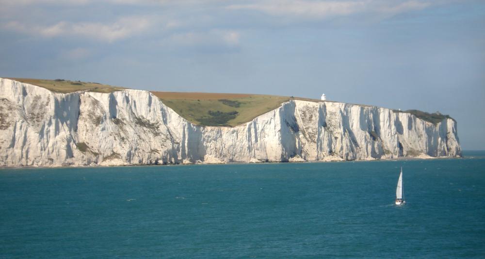 The White Cliffs of Dover are made out of chalk.