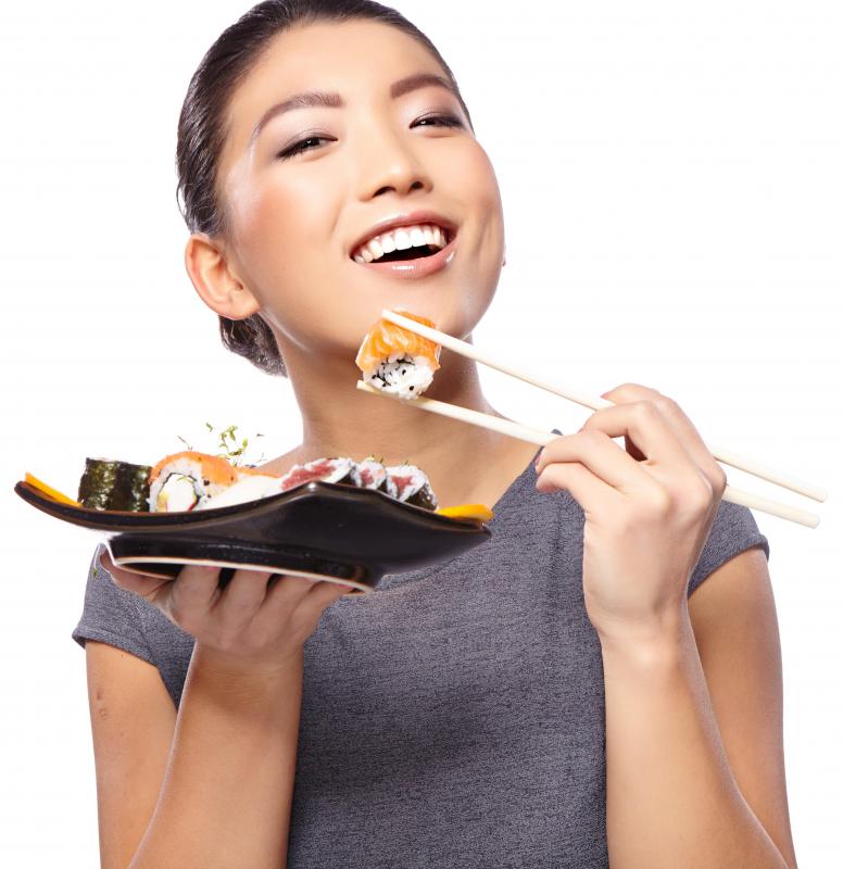 Pacific saury is commonly featured in sushi dishes.
