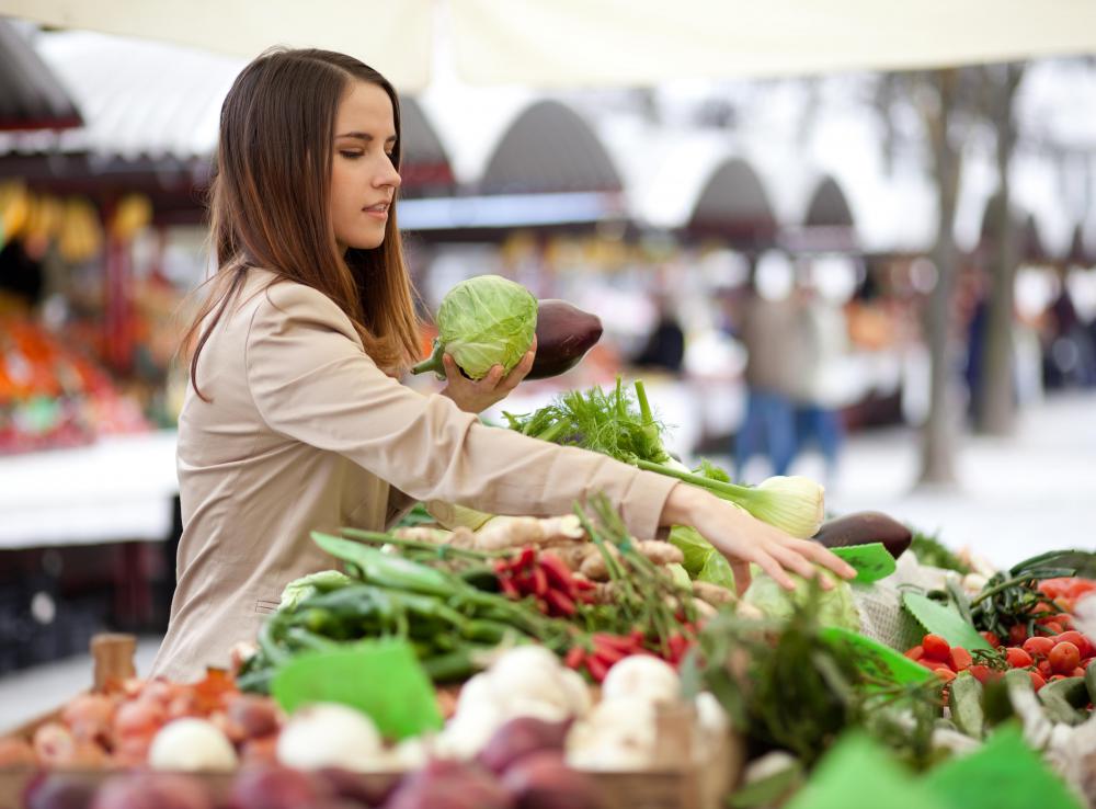 Green living includes buying produce from local growers.