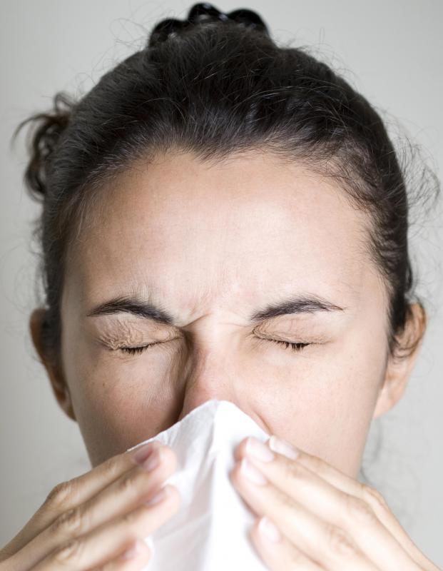 People allergic to mold may experience sneezing.