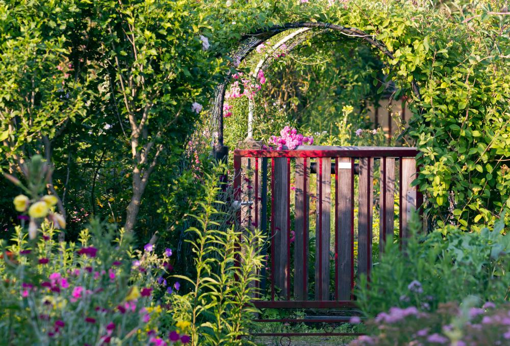 The shading of a garden can be arranged to protect specifc flower breeds.