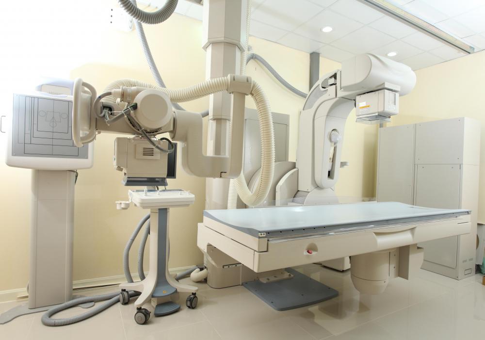 Vets may use a gamma camera to document how a radioactive tracer travels through an animal.