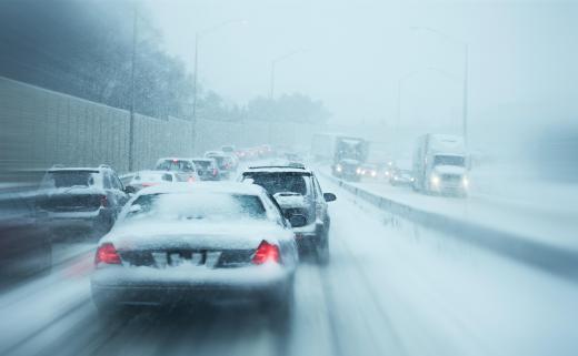 A blizzard can make driving highly dangerous.