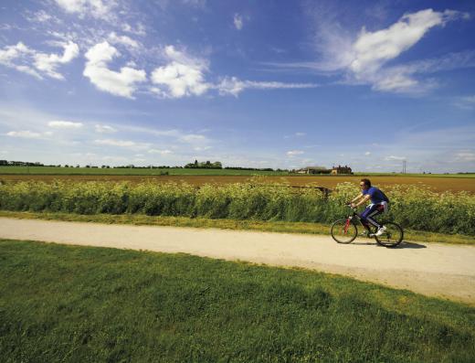 Cyclists may take advantage of greenways to safely travel through town.