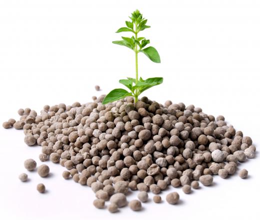 Fertilizers are used to adjust the pH and nutrient content of topsoil.