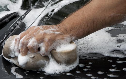 Using a water bucket rather than a hose can save money on car washing.