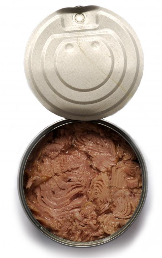 A mixture of different kinds of tuna can be purchased in canned form.