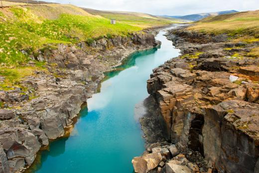 As rivers travel over land, they pick up sediment, which can drift down the continental slope to form the continental rise.